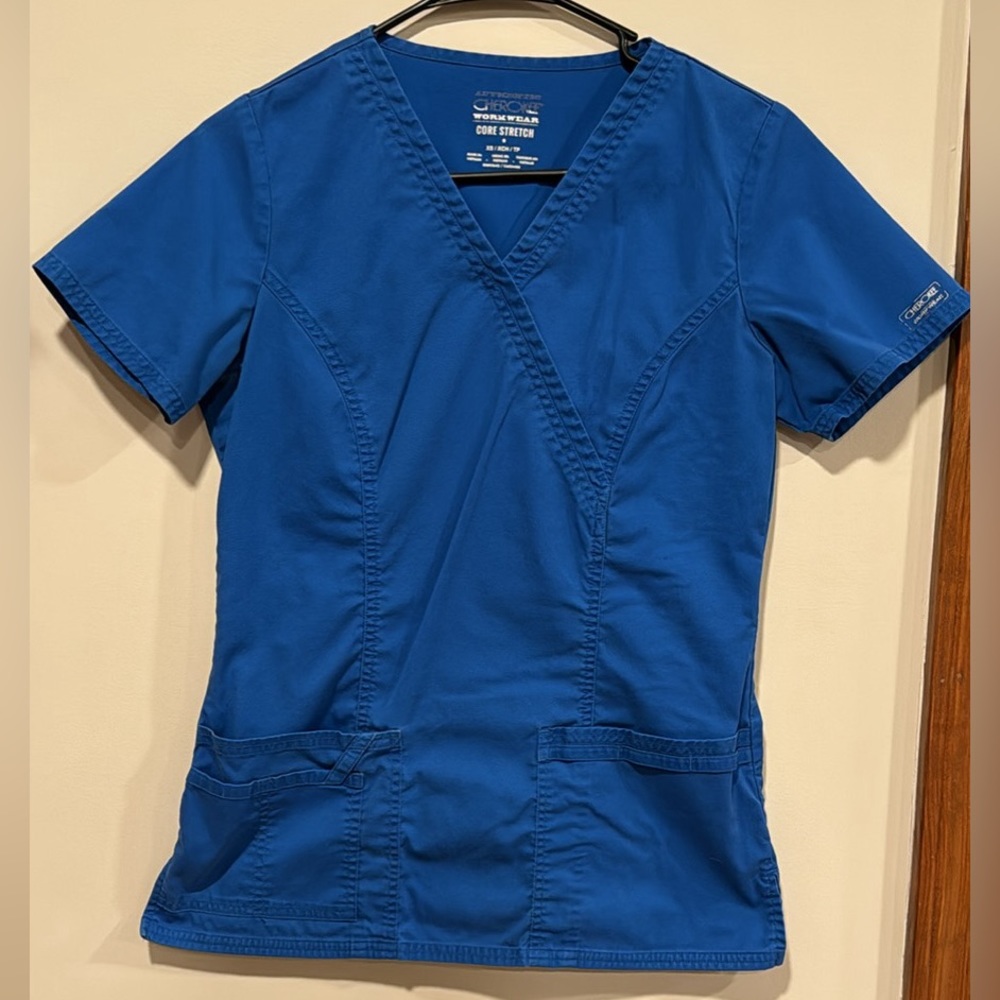 3 Royal Blue Scrub tops